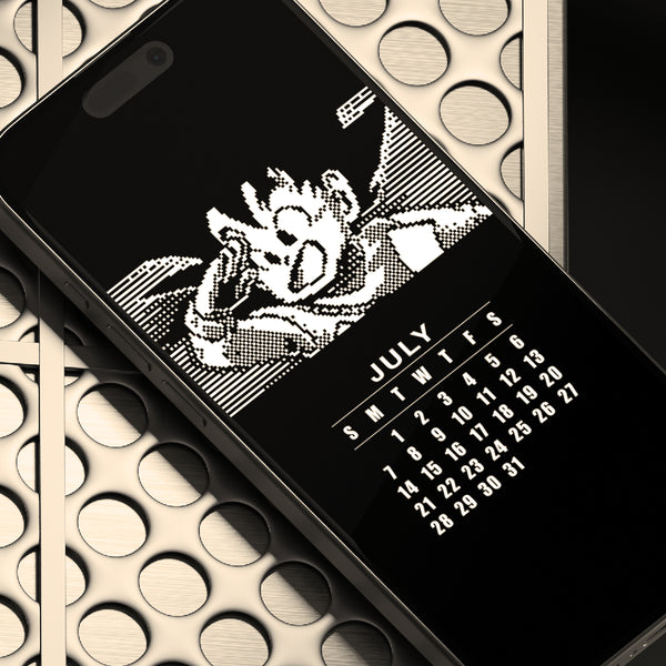 2024 Cell Phone Calendar - Dragon Ball Original Pixel Art by CremaSound.Shop