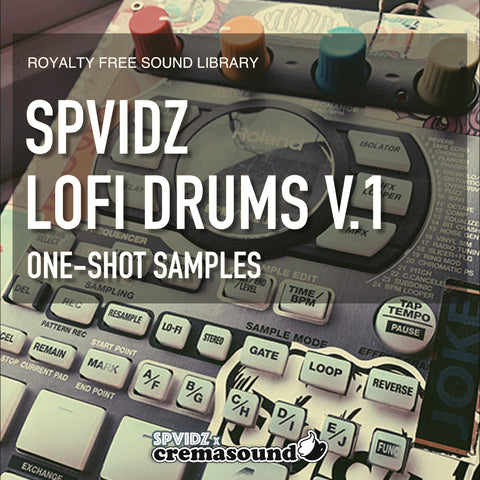SPVIDZ LOFI DRUMS V.1 - Sound Pack - SPVIDZ x CremaSound (cover picture)
