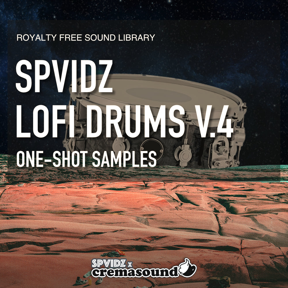 SPVIDZ LOFI DRUMS V.4 - Sound Pack - SPVIDZ x CremaSound (cover picture)